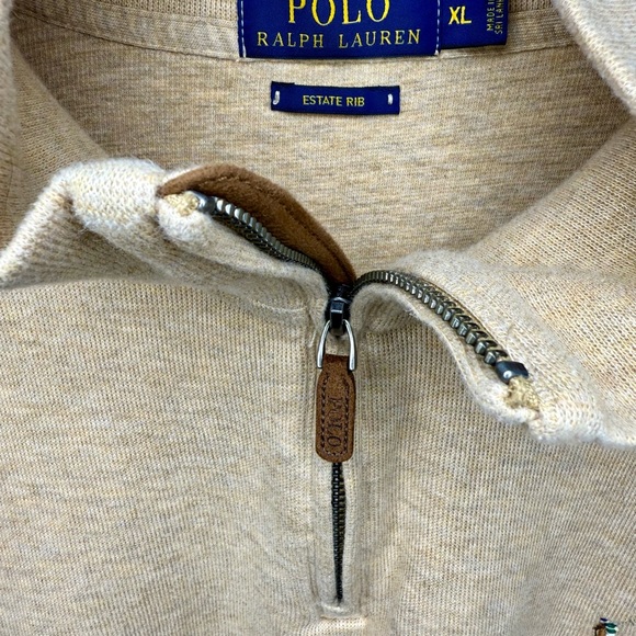 Ralph Lauren Tan Zip-Up Pullover - Picture 4 of 4